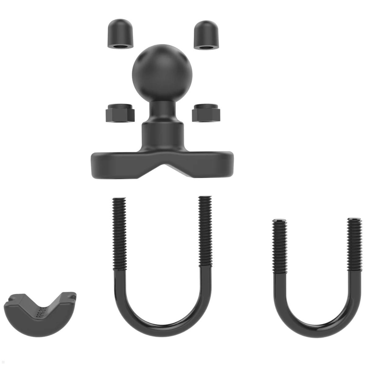 RAM Mounts Schraub-Klemmschelle 12,7 - 31,8 mm mit B-Kugel (RAM-B-231ZU), schwarz, Lieferumfang RAM Mounts Schraub-Klemmschelle 12,7 - 31,8 mm mit B-Kugel (RAM-B-231ZU), schwarz, Lieferumfang