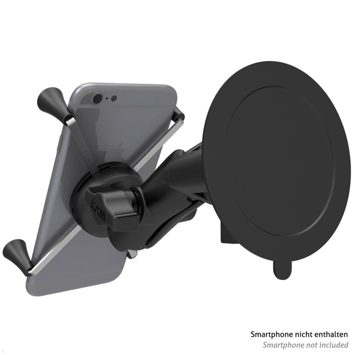 RAM Mounts X-Grip Saugnapf Phablet Halterung mit B-Kugel (RAM-B-166-UN10U), schwarz, Rückseite Smartphone RAM Mounts X-Grip Saugnapf Phablet Halterung mit B-Kugel (RAM-B-166-UN10U), schwarz, Rückseite Smartphone