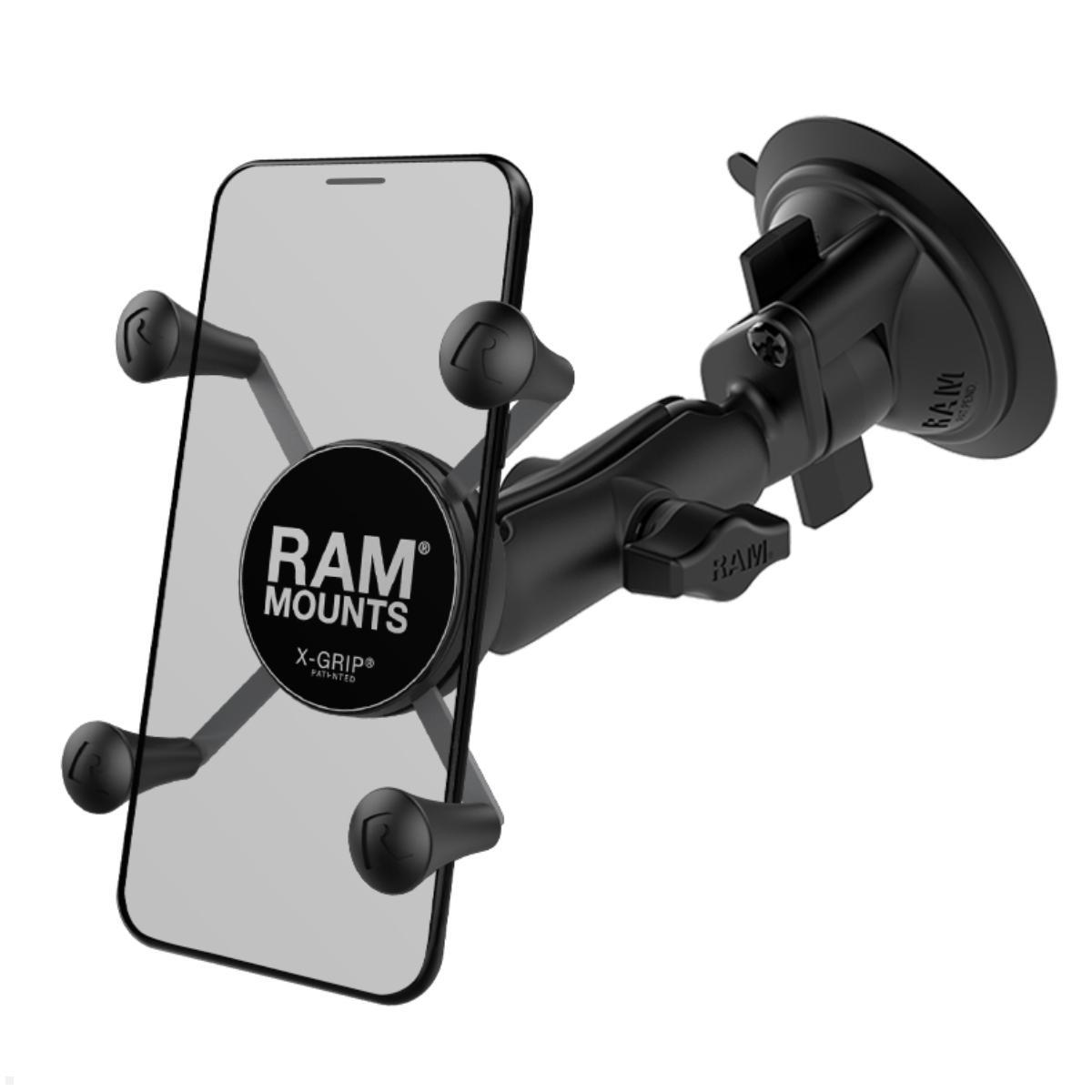 RAM Mounts X-Grip Smartphone Saugnapf Halter, B-Kugel (RAM-B-166-UN7U), Handyhalterung RAM Mounts X-Grip Smartphone Saugnapf Halter, B-Kugel (RAM-B-166-UN7U), Handyhalterung