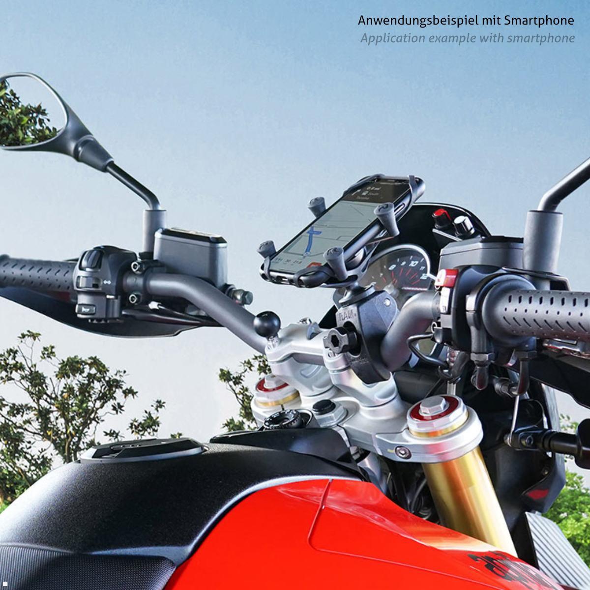 RAM Mounts X-Grip Universal Smartphone Halteklammer, B-Kugel (RAM-HOL-UN7-400U), schwarz Anwendung Motorrad RAM Mounts X-Grip Universal Smartphone Halteklammer, B-Kugel (RAM-HOL-UN7-400U), schwarz Anwendung Motorrad
