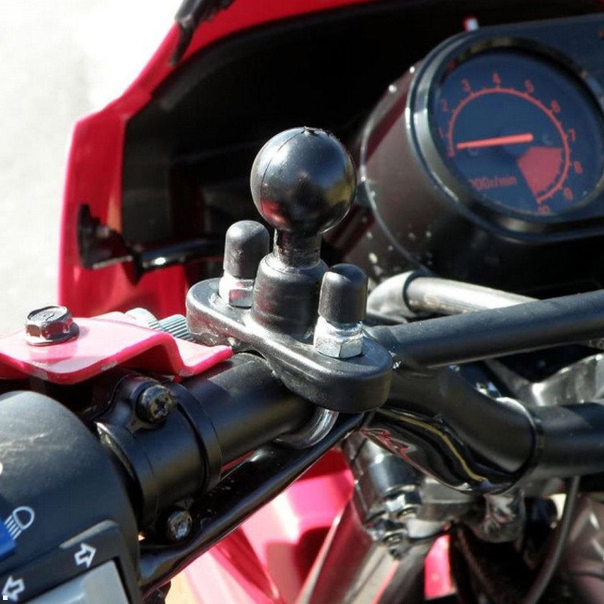 RAM Mounts Schraub-Klemmschelle 12,7 - 31,8 mm mit B-Kugel (RAM-B-231ZU), schwarz, Motorradlenker RAM Mounts Schraub-Klemmschelle 12,7 - 31,8 mm mit B-Kugel (RAM-B-231ZU), schwarz, Motorradlenker