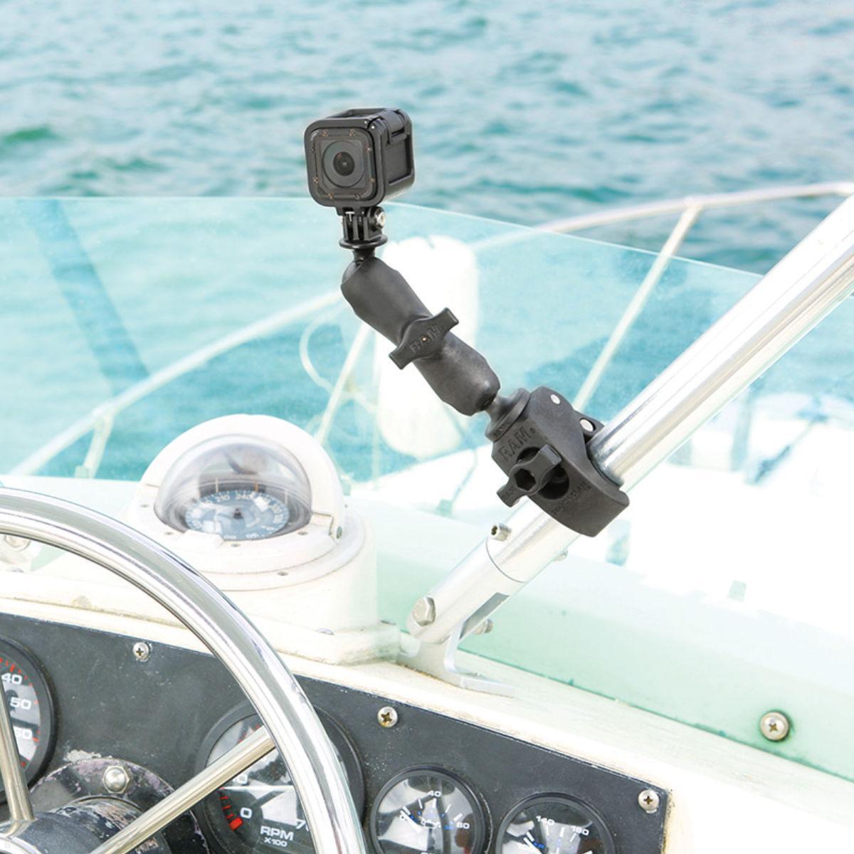 RAM Mounts Tough-Claw Klammer, Feststellschraube, B-Kugel (RAP-B-400U), Anwendung Actioncam Halterung