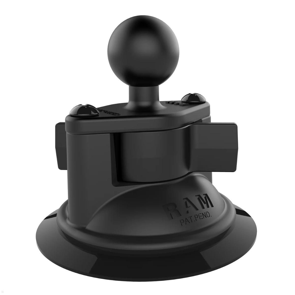 RAM Mounts Drehverschluss Saugnapf Halterung mit B-Kugel (RAM-B-224-1U), schwarz RAM Mounts Drehverschluss Saugnapf Halterung mit B-Kugel (RAM-B-224-1U), schwarz