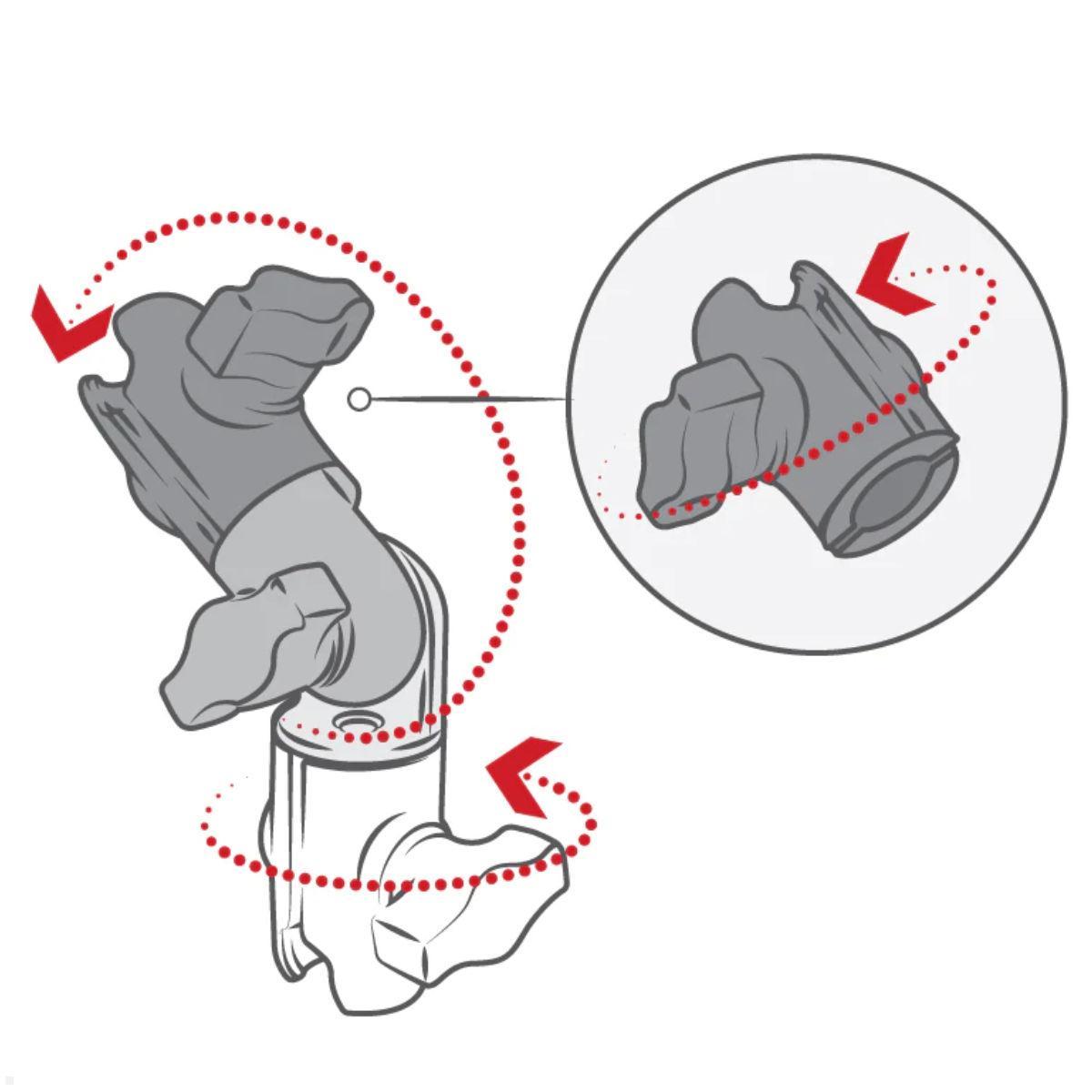 RAM Mounts Verbindungsarm 2-fach drehbar für B-Kugel (RAP-B-200-2U), 360 und 180 Drehung RAM Mounts Verbindungsarm 2-fach drehbar für B-Kugel (RAP-B-200-2U), 360 und 180 Drehung
